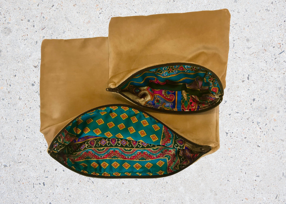 Pochette Velours Zip